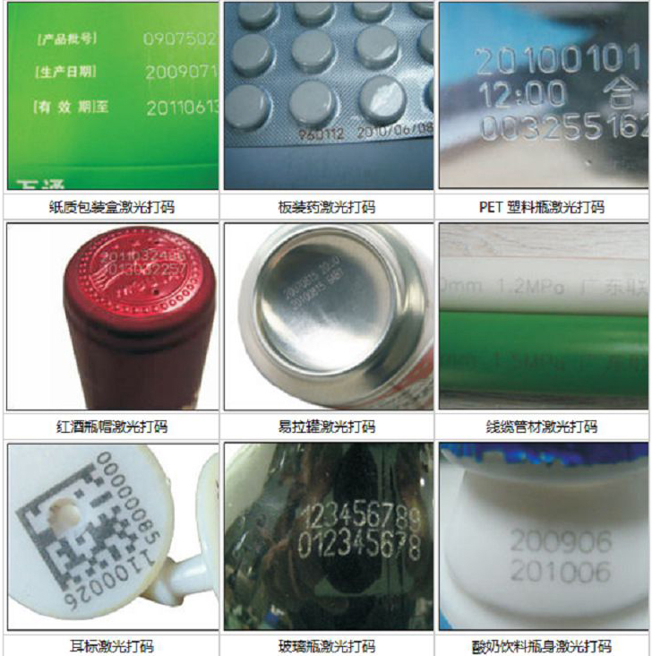 酒水飲料、食品醫(yī)藥包裝激光打標(biāo)